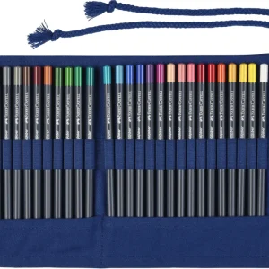 Trousse tissu 27 crayons Goldfaber permanents