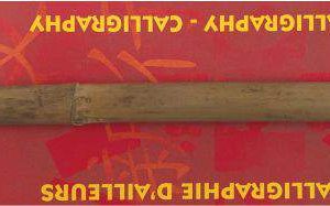 Bambou double pointe calligraphie