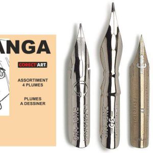 Assortiment de 4 plumes Manga "G/PRINCE/SAJI/SP" Corect'art
