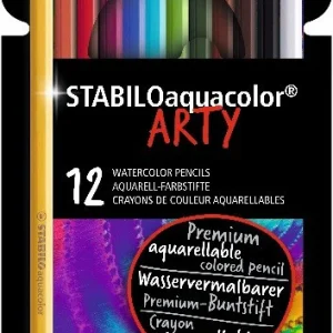 STABILO Aquacolor pochette de 12 crayons Arty