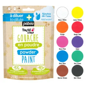 Gouache en poudre Tactilcolor - 10 couleurs