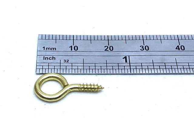 Blister de 10 pitons fermés laitonnés 5,5mm