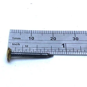 Blister de 20 clous trempés à tête laitonnée - 25 x 2mm