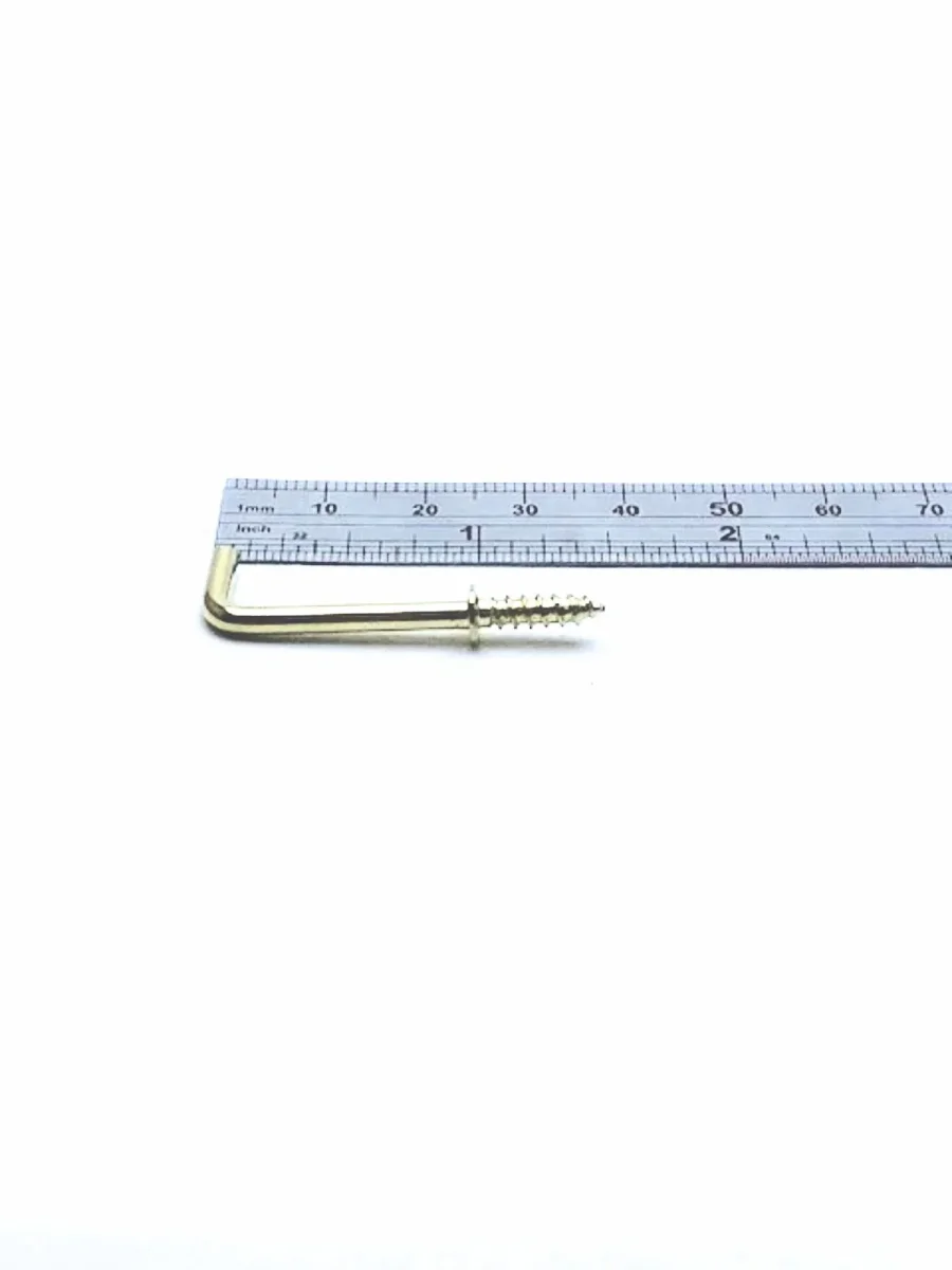 Blister de 20 pitons coudés laitonnés 22 mm – Image 2