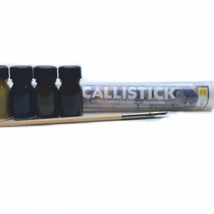 Tube encres calligraphie x4 - Couleurs brunes