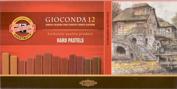 Assortiment de 12 craies 7x7 mm - 6 teintes brunes grasses – Image 2