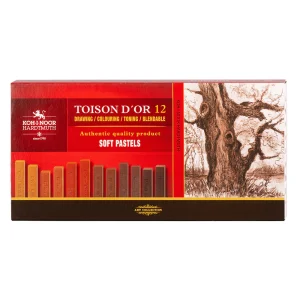 Assortiment de 12 craies 7x7 mm - 6 teintes brunes