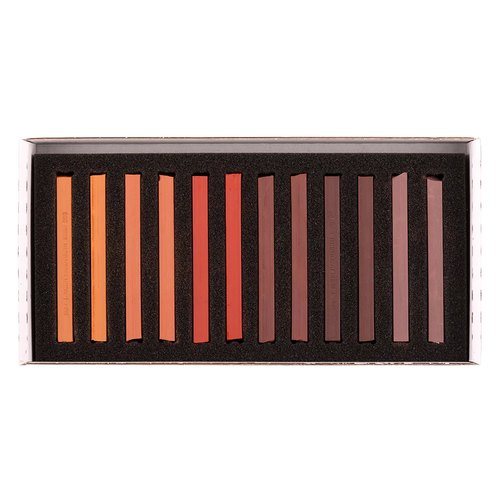 Assortiment de 12 craies 7x7 mm - 6 teintes brunes – Image 3