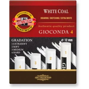 Assortiment de 4 craies blanches extra tendres Ø12 mm