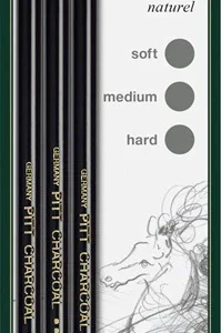 Blister de 3 Crayon-fusain naturel Pitt monochrome