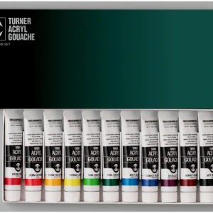Acryl Gouache extra-fine de Turner - Set basique de 12 tubes 20 ml