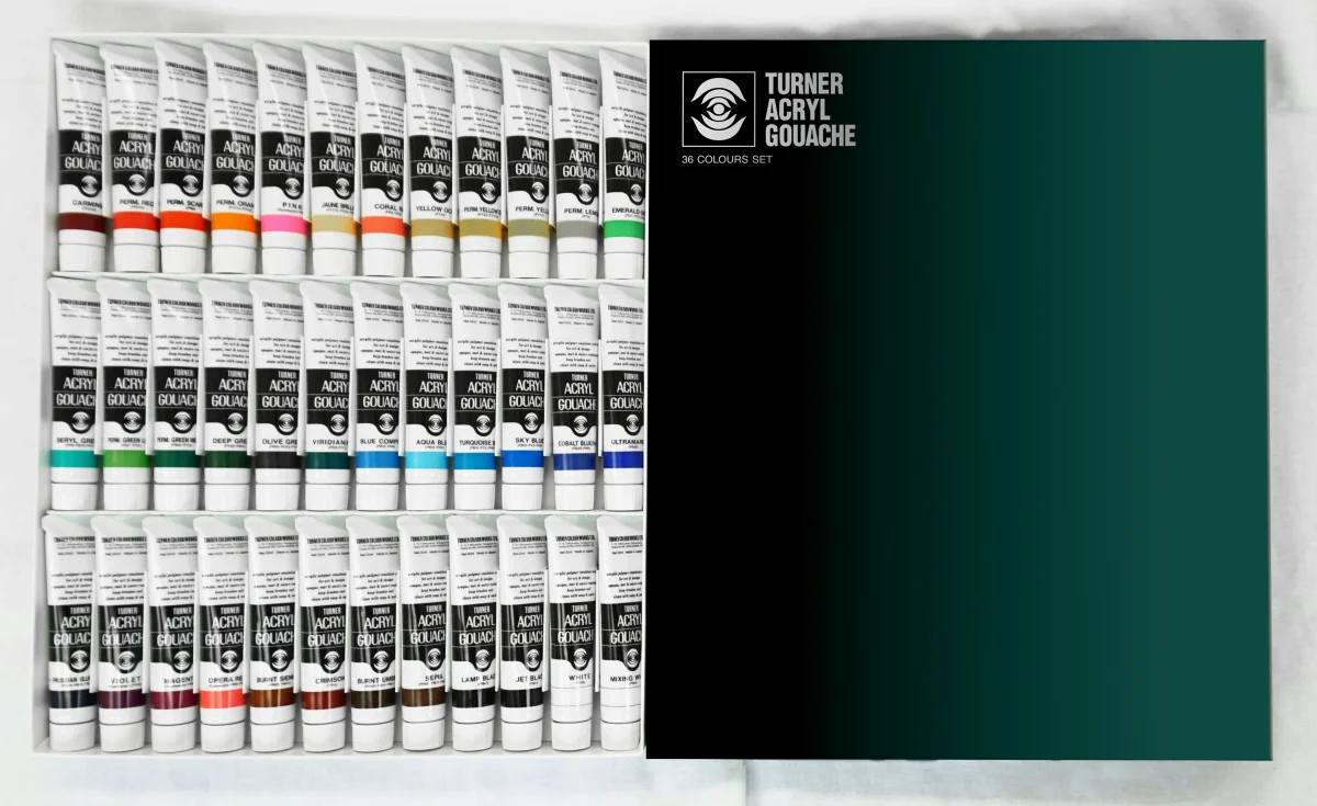Acryl Gouache extra-fine de Turner - Set basique de 36 tubes 20 ml – Image 2
