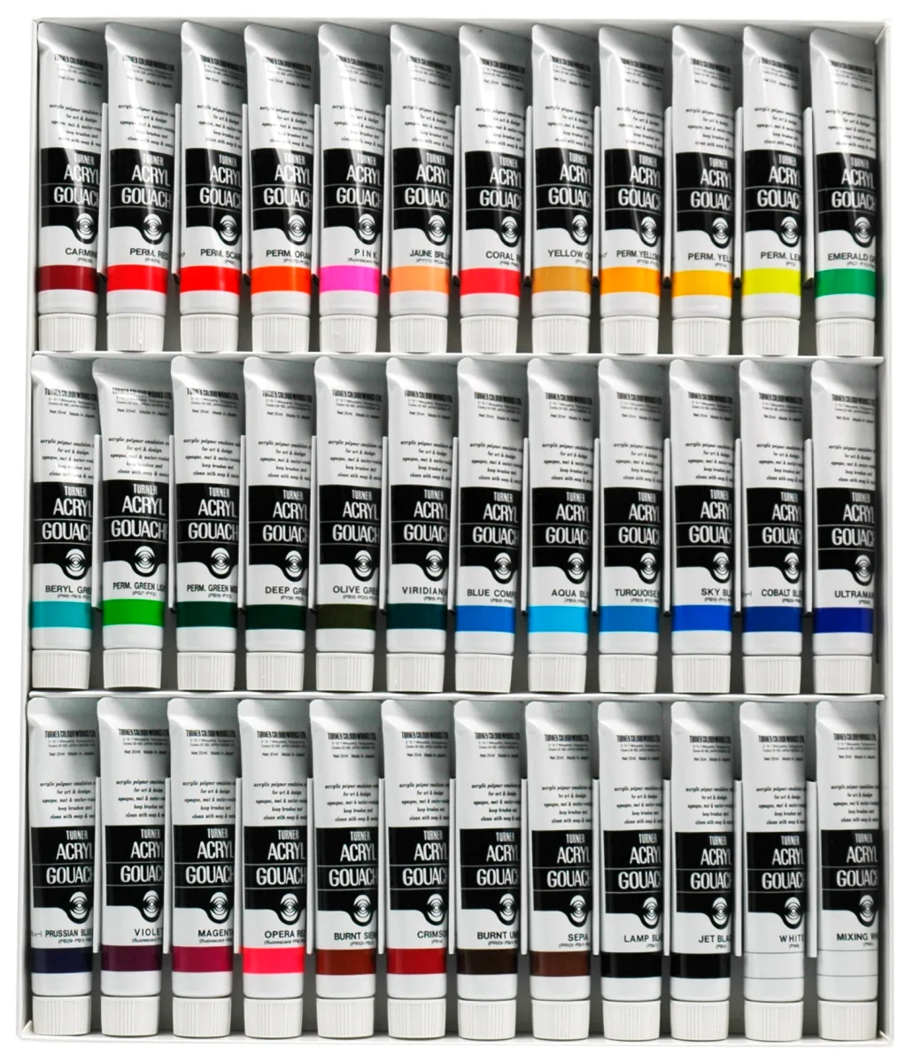 Acryl Gouache extra-fine de Turner - Set basique de 36 tubes 20 ml – Image 4