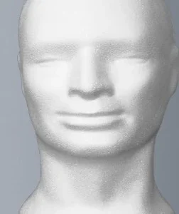 Tête homme polystyrène