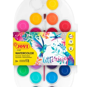 Aquarelle boîte plastique 22 pastilles Jovi craft