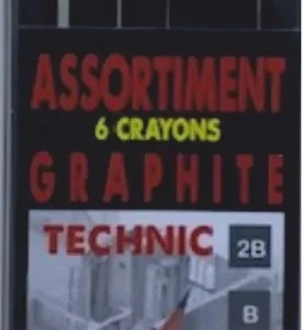 Etui de 6 crayons Graphite Toison d'or Technic -2B à 4H