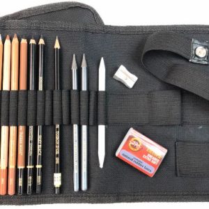 Trousse crayons + accessoires (12 pièces)