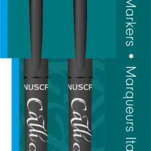 Blister 2 Feutres noirs calligraphie 2,5 & 4,8 mm