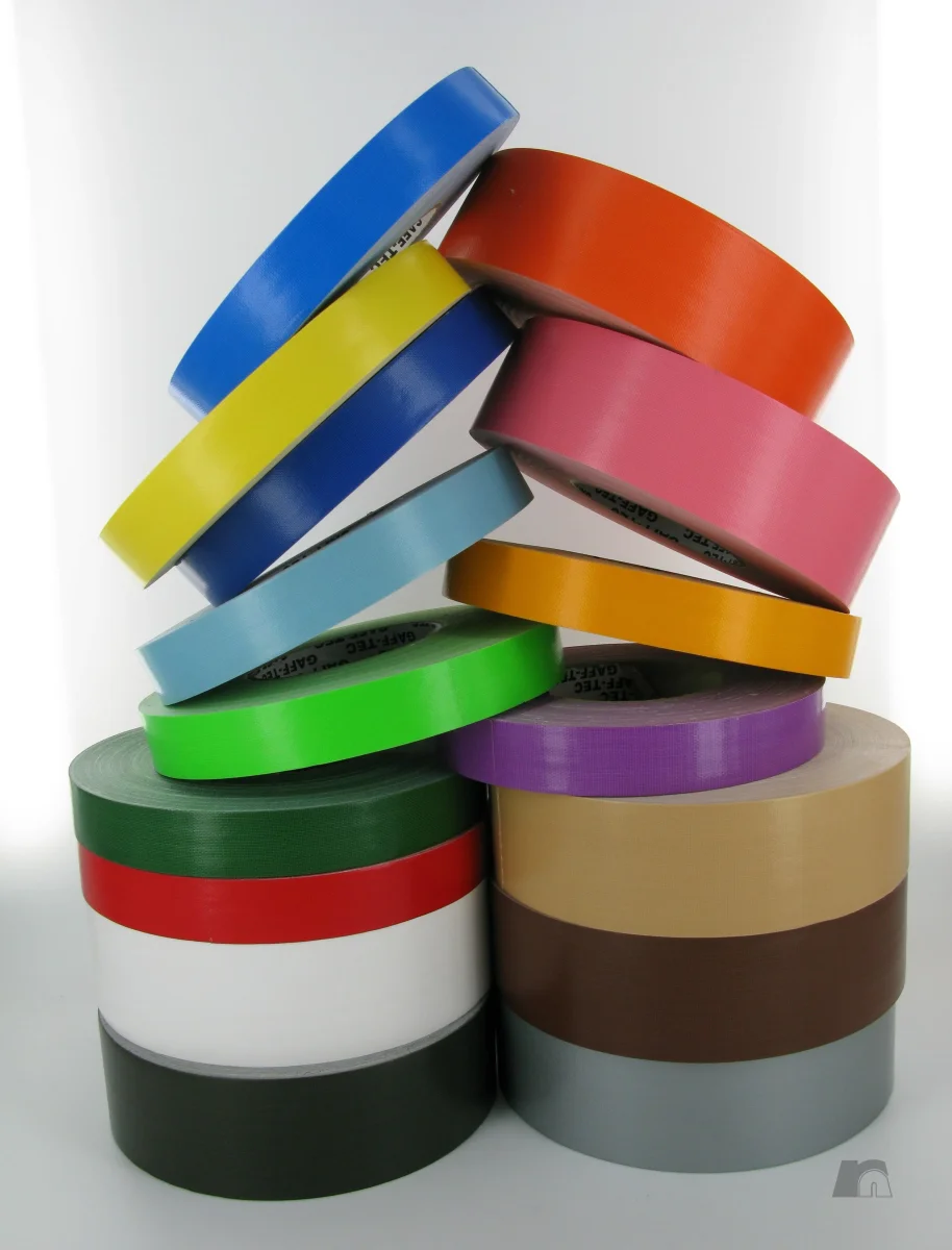 Toile simple Gaffer brillant noir 50mm x 50m – Image 2