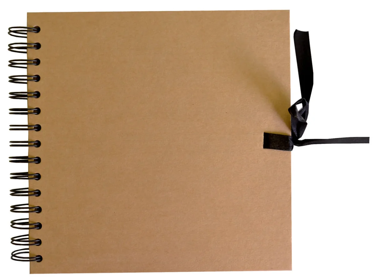 Album Kraft naturel spiralé recyclé-30x30 cm-40 feuilles-140gr