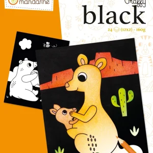 Album Graffy black animaux du monde - 24 feuilles - 160gr