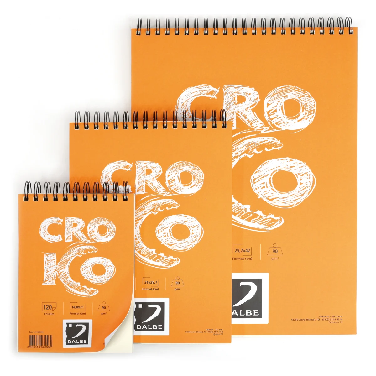 Album Croko spiralé 120 Feuilles, Papier Léger 90g/m², Idéal pour Croquis et Esquisses – Image 2