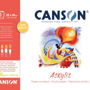 Bloc Acrylic 10 feuilles collé grand coté 400g