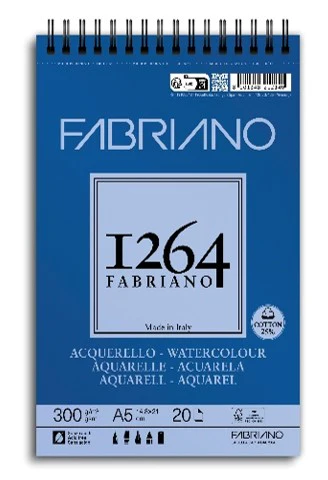 Album Aquarelle 1264 spiralé - 20/30 feuilles - 300g/m² - Formats A3, A4 ou A5.