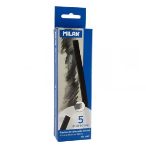 Etui de 5 fusains naturels carrés 10x10mm Milan