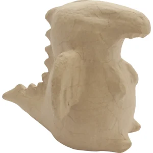 Tirelire dragon en papier maché à décorer 17 x 14 x 14.5 cm