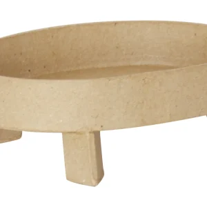 Vide poche 3 pieds Ovale 13 x 9 x 4 cm en Papier Maché