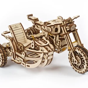 Kit maquette à construire Ugears Moto Scrambler avec side-car