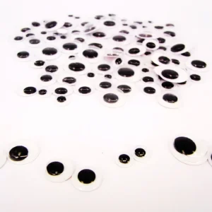 Yeux ronds mobiles adhésifs sans cils x100